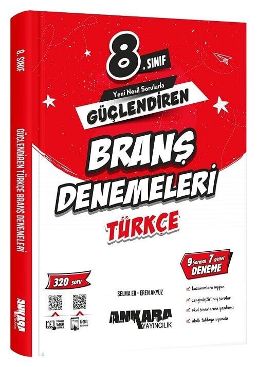 Ankara Yayıncılık 8. Sınıf Türkçe Güçlendiren Branş Denemeleri