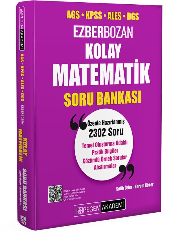 Pegem KPSS ALES DGS Kolay Matematik Soru Bankası Çözümlü