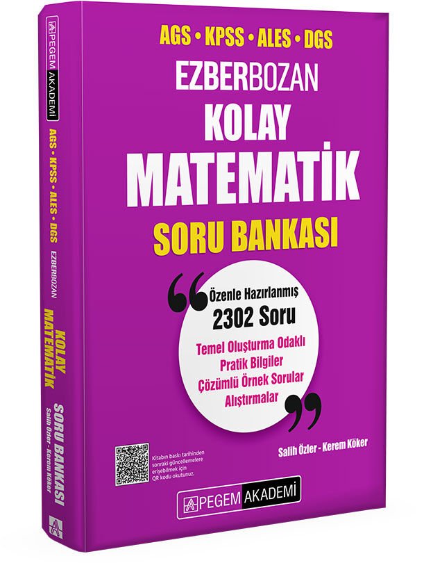 Pegem KPSS ALES DGS Kolay Matematik Soru Bankası Çözümlü