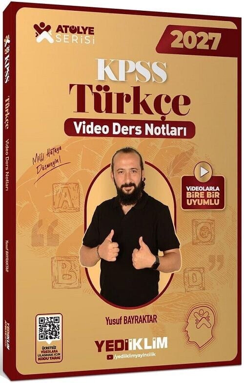 Yediiklim 2027 KPSS Türkçe Atölye Video Ders Notları - Yusuf Bayraktar