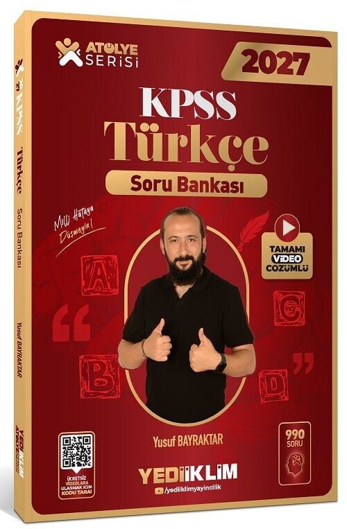 Yediiklim 2027 KPSS Türkçe Atölye Soru Bankası Çözümlü - Yusuf Bayraktar
