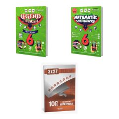 2027 Av 6. Sınıf İngilizce Legend Of English Seri Test Book + Matematik Soru + anla kazan paragraf deneme 3'lü Set