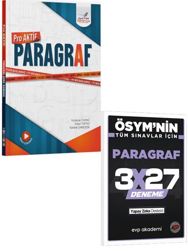 Aktif Öğrenme  2027 TYT AYT Paragraf Proaktif Soru Bankası+EVP Akademi 3x27 Paragraf Deneme