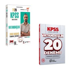 Yargı 2026 KPSS Genel Kültür Vatandaşlık Soru Bankası (Mustafa Erkol) & KPSS Vatandaşlık 20 Deneme Çözümlü Deli Defteri Yayınları Seti
