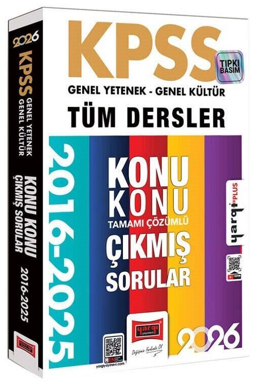Yargı 2026 KPSS Genel Yetenek Genel Kültür Tüm Dersler Çıkmış Sorular 2016-2025 Konu Konu Çözümlü Yargı Yayınları