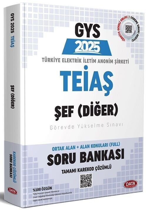 Data 2025 GYS TEİAŞ Genel Müdürlüğü Şef Soru Bankası Çözümlü Görevde Yükselme Data Yayınları