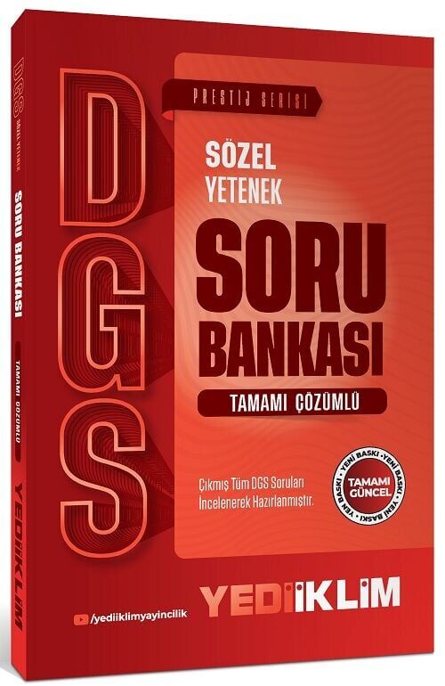 Yediiklim 2027 DGS Prestij Sözel Yetenek Soru Bankası Çözümlü