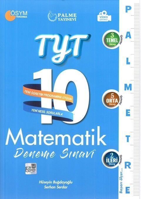 Palme Yayınları TYT Matematik Palmetre 10 Deneme Video Çözümlü