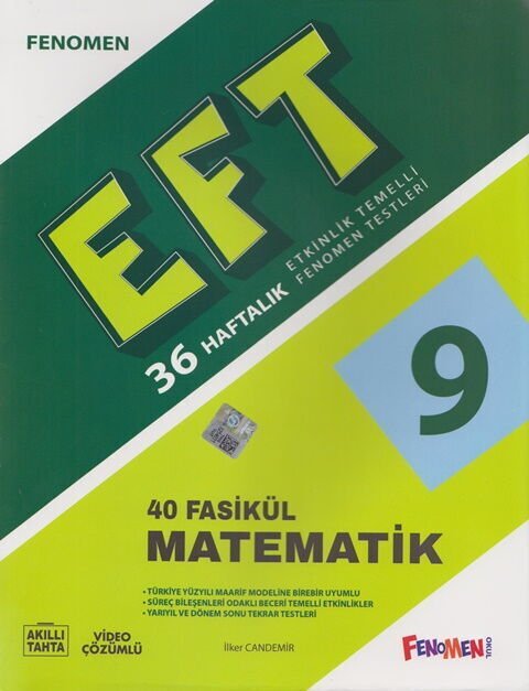 Fenomen Okul Yayınları 9. Sınıf Matematik Etkinlik Temelli Fenomen Testleri 40 Fasikül