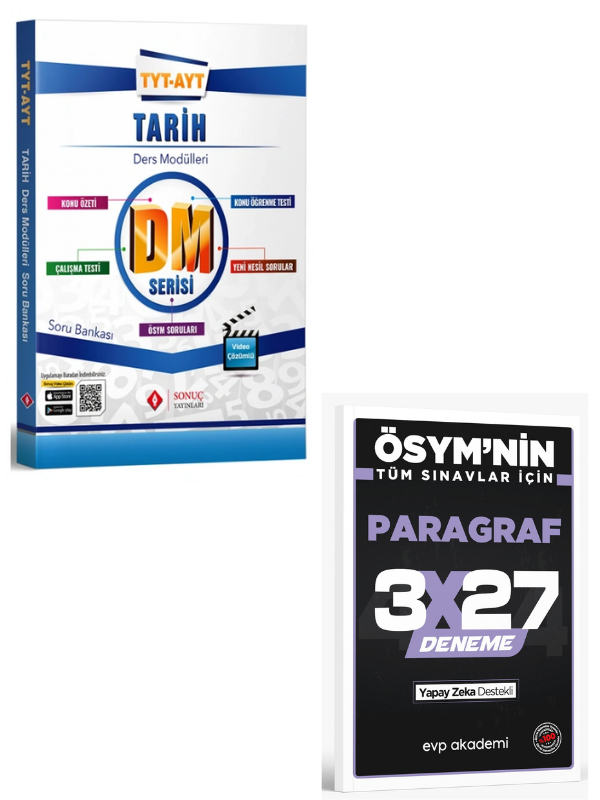 SONUÇ 2027 TYT - AYT TARİH DM SORU BANKASI+ EVP Akademi Paragraf