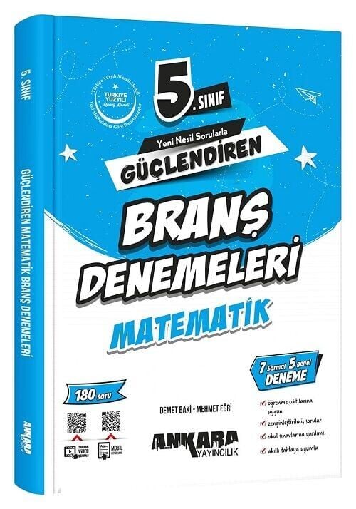 Ankara Yayıncılık 5. Sınıf Matematik Güçlendiren Branş Denemeleri Ankara Yayıncılık