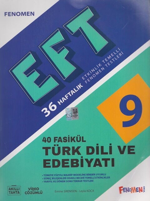 Fenomen Okul Yayınları 9. Sınıf Türk Dili ve Edebiyatı Etkinlik Temelli Fenomen Testleri 40 Fasikül
