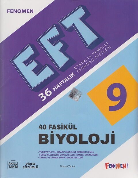 Fenomen Okul Yayınları 9. Sınıf Biyoloji Etkinlik Temelli Fenomen Testleri 40 Fasikül