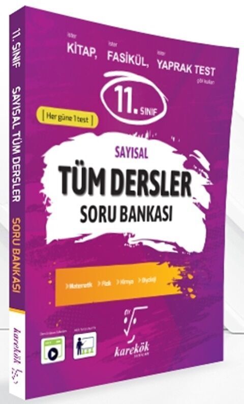 Karekök Yayınları 11. Sınıf Tüm Dersler Sayısal Soru Bankası