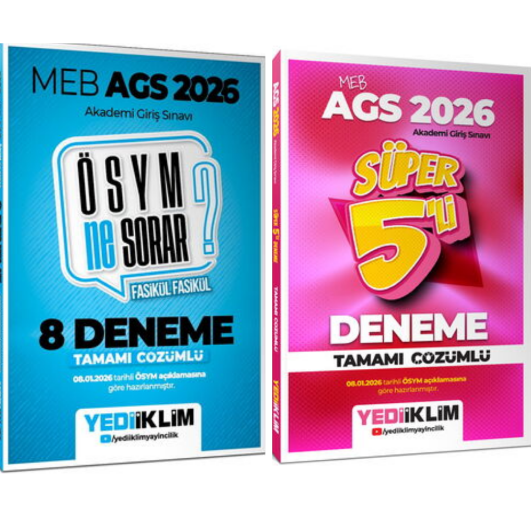 Yediiklim 2026 MEB AGS Deneme Tamamı Çözümlü 2'li Süper Set