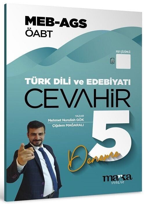 Marka ÖABT MEB-AGS Türk Dili ve Edebiyatı Öğretmenliği CEVAHİR 5 Deneme Çözümlü - Mehmet Nurullah Gök Marka Yayınları