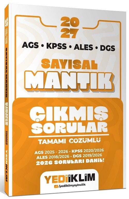 Yediiklim 2027 KPSS MEB-AGS ALES DGS Sayısal Mantık Çıkmış Sorular Çözümlü