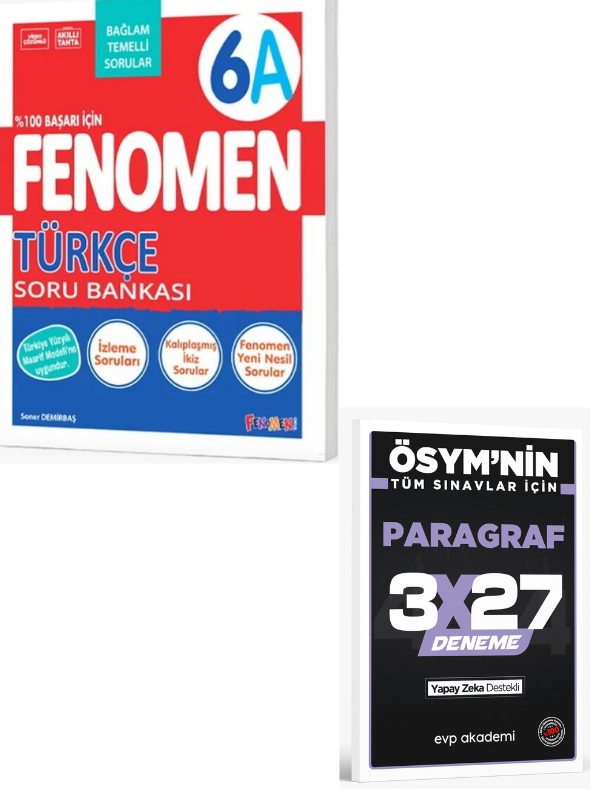 Fenomen 2027  6. Sınıf Türkçe A Fenomen Soru Bankası+ EVP Akademi Paragraf
