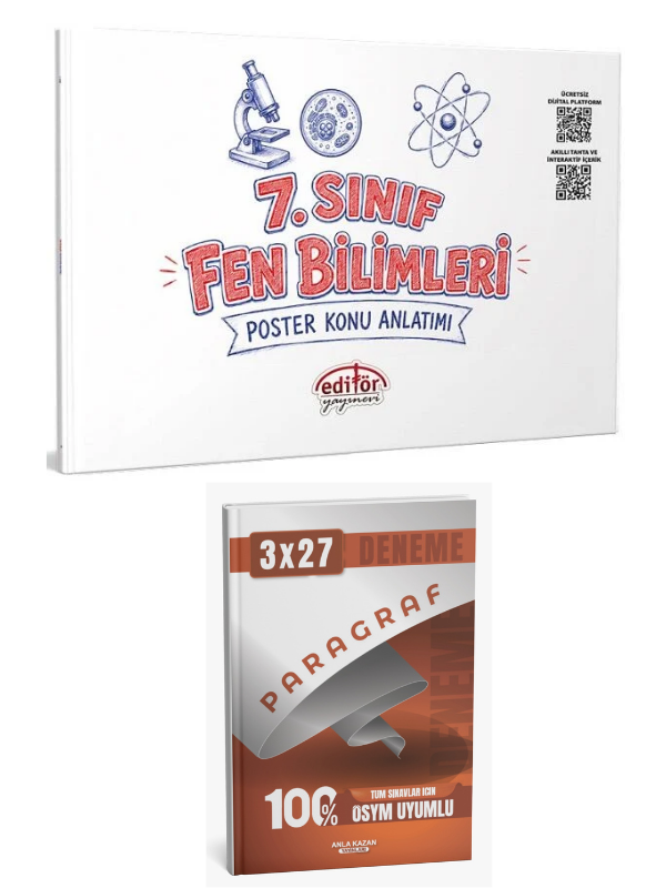 Editör 2027 7. Sınıf Fen Bilimleri Poster Konu Anlatımı+ Anla Kazan Paragraf