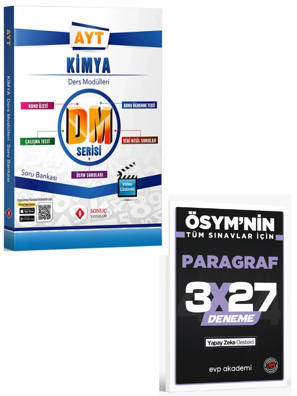 Sonuç 2027 AYT Kimya DM Soru Bankası+ EVP Akademi Paragraf