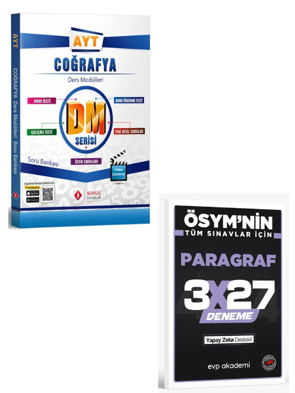 Sonuç 2027 AYT Coğrafya DM Soru Bankası+ EVP Akademi Paragraf