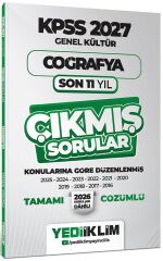 Yediiklim 2027 KPSS Coğrafya Çıkmış Sorular Son 11 Yıl Konularına Göre Çözümlü