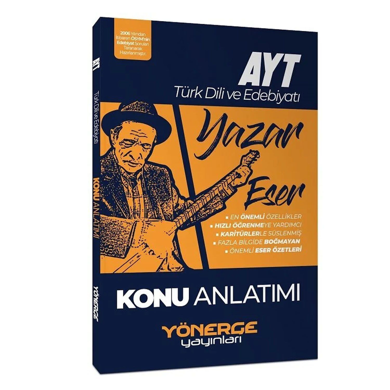 Yönerge Yayınları YKS AYT Türk Dili ve Edebiyatı Yazar Eser Konu Anlatımı