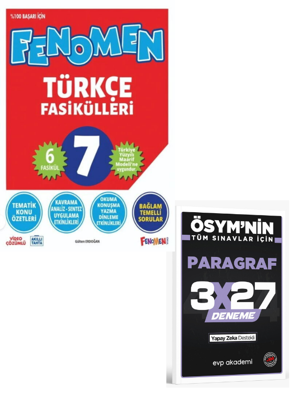 Fenomen 2027 7. Sınıf Türkçe Fasikülleri+ EVP Akademi Paragraf