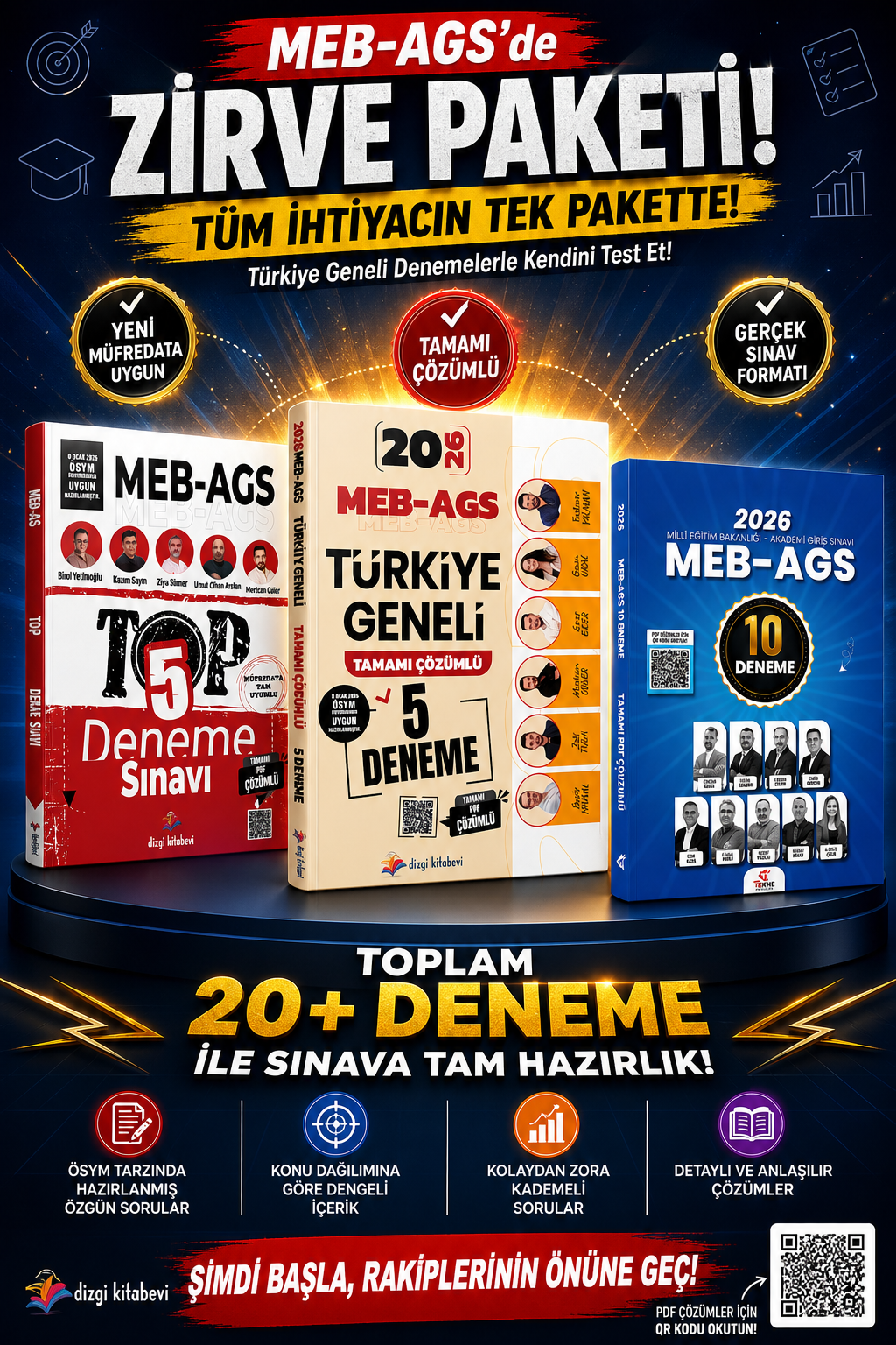 Dizgi Kitap 2026 AGS Türkiye Geneli 5 Deneme & AGS TOP 5 Deneme & AGS Tüm Dersler 10 Deneme Tekrar Akademi Seti