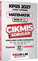 Yediiklim 2027 KPSS Matematik Çıkmış Sorular Son 11 Yıl Konularına Göre Çözümlü