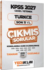 Yediiklim 2027 KPSS Türkçe Çıkmış Sorular Son 11 Yıl Konularına Göre Çözümlü