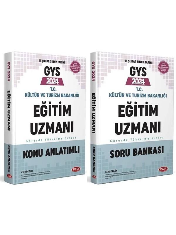 Data 2024 GYS Kültür ve Turizm Bakanlığı Eğitim Uzmanı Konu + Soru Bankası 2 li Set Data Yayınları