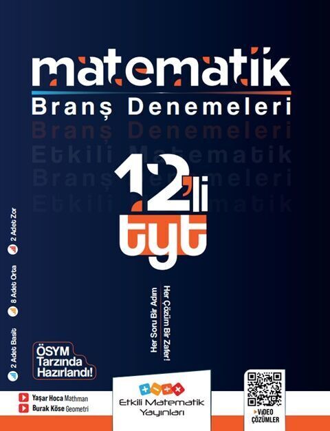 Etkili Matematik Yayınları TYT Matematik 12 li Branş Denemeleri
