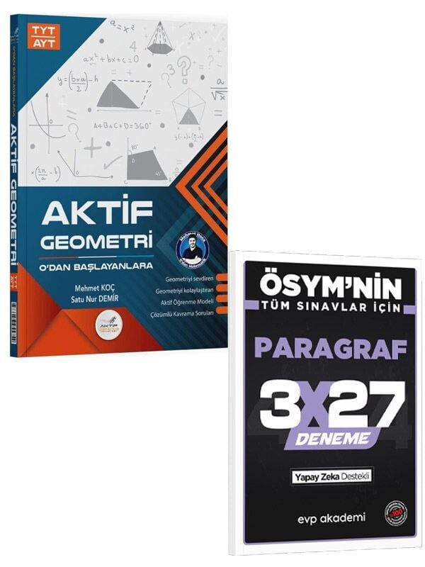 Aktif Öğrenme 2027 TYT AYT Geometri 0 dan Başlayanlara+Aktif Öğrenme Yayınları TYT AYT Geometri 0 dan Başlayanlara