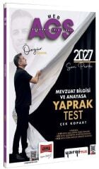 Yargı 2027 MEB-AGS Anayasa ve Mevzuat Bilgisi Yaprak Test - Özgür Özkınık