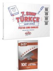 Editör 2027 7. Sınıf Türkçe Poster Soru Bankası Çözümlü+ Anla Kazan Paragraf