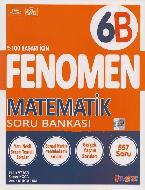 Fenomen Okul Yayınları 6. Sınıf Matematik B Fenomen Soru Bankası