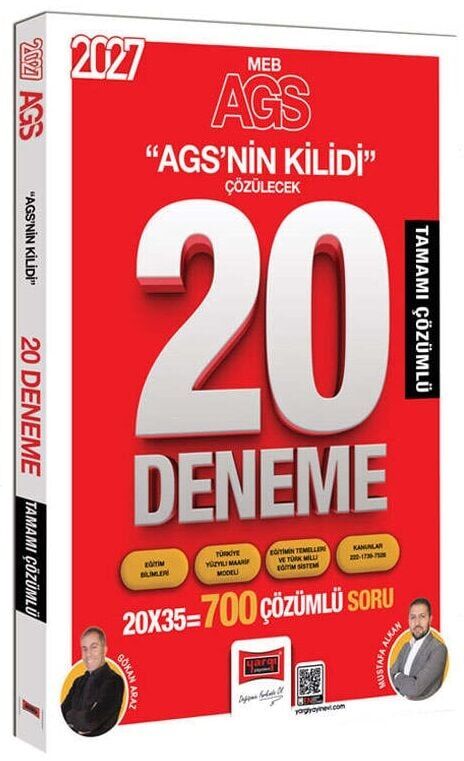Yargı 2027 MEB-AGS nin Kilidi Tüm Dersler 20 Deneme Çözümlü - Gökan Araz, Mustafa Alkan