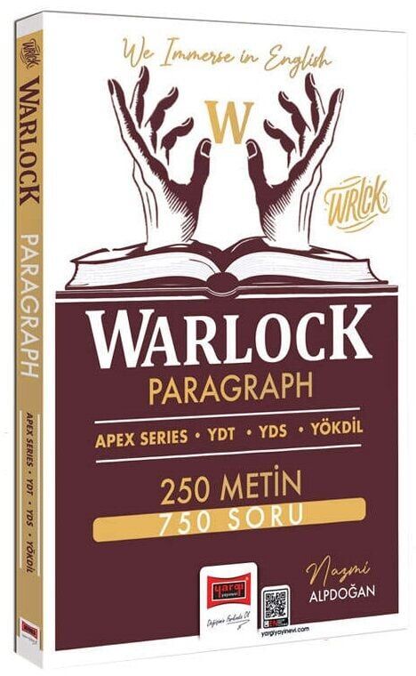 2027 Yargı YDT YDS YÖKDİL WARLOCK Paragraph 250 Metin 750 Soru - Nazmi Alpdoğan