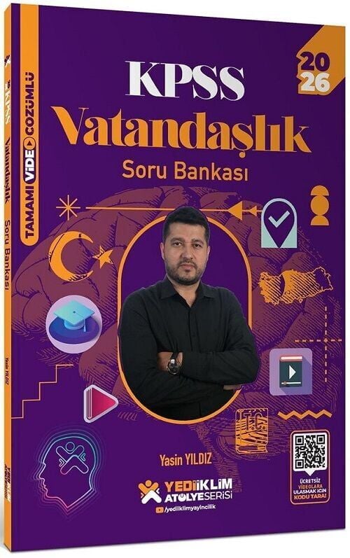 Yediiklim 2026 KPSS Vatandaşlık Atölye Soru Bankası Çözümlü - Yasin Yıldız Yediiklim Yayınları