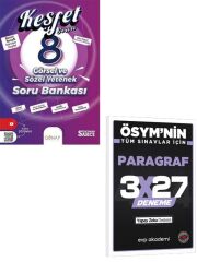 Günay 2027 8. Sınıf LGS Görsel ve Sözel Yetenek Keşfet Soru Bankası+EVP Akademi 3x27 Paragraf Deneme