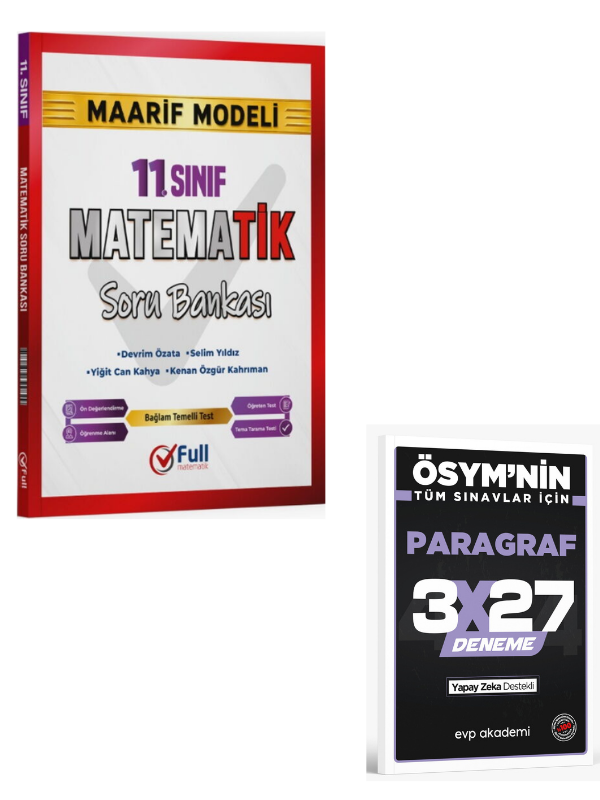 Full Matematik 2027 11. Sınıf Matematik Maarif Soru Bankası+ EVP Akademi Paragraf