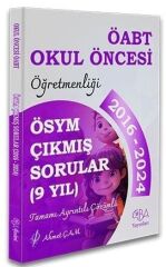 CBA Akademi 2025 ÖABT MEB-AGS Okul Öncesi Öğretmenliği Çıkmış Sorular Son 9 Yıl Çözümlü - Ahmet Çam CBA Akademi