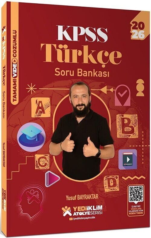 Yediiklim 2026 KPSS Türkçe Atölye Soru Bankası Çözümlü - Yusuf Bayraktar Yediiklim Yayınları