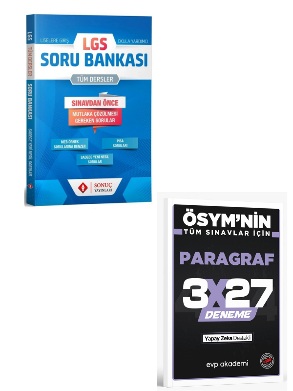 Sonuç 2027 LGS Tüm Dersler Soru Bankası+ EVP Akademi Paragraf