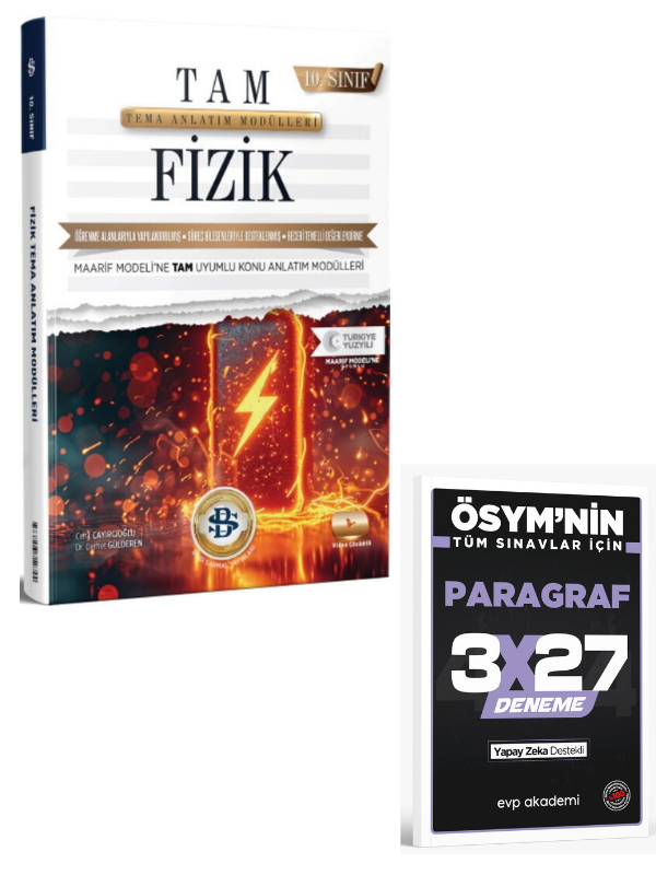 Bilgi Sarmal 2027 10. Sınıf Fizik Tema Konu Anlatım Modülleri+ EVP Akademi Paragraf