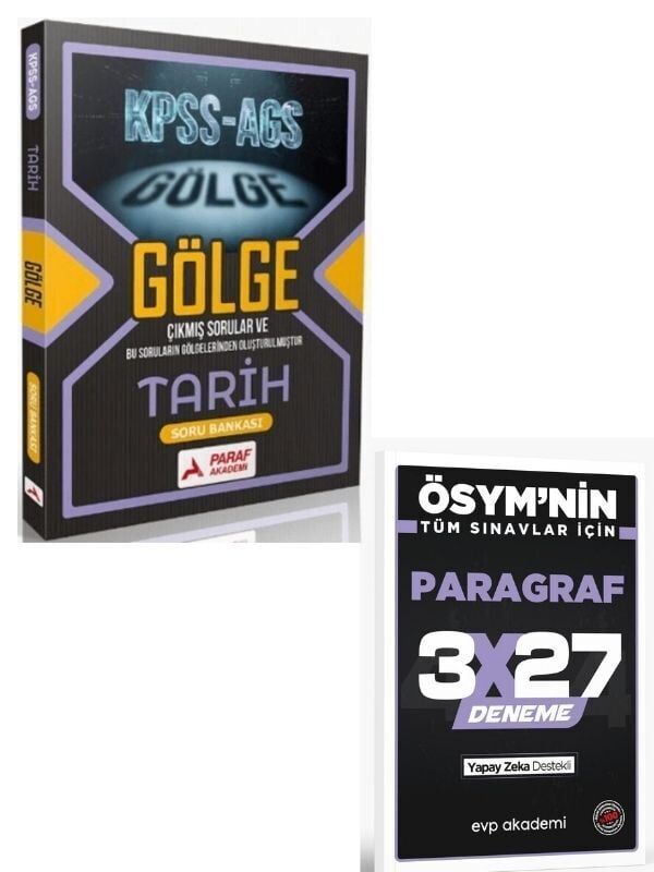 Paraf 2027 KPSS MEB AGS Tarih Gölge Soru Bankası+ EVP Akademi Paragraf