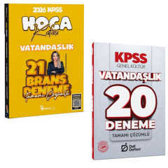 Hoca Kafası 2026 KPSS Vatandaşlık 21 Deneme & KPSS Vatandaşlık 20 Deneme Deli Defteri Yayınları Seti