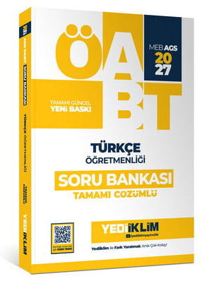 Yediiklim 2027 ÖABT MEB-AGS Türkçe Öğretmenliği Soru Bankası Çözümlü