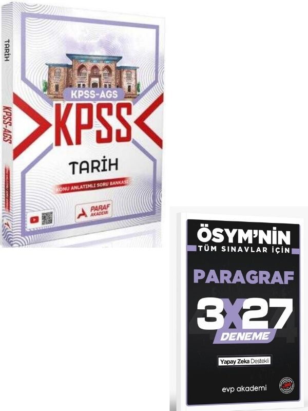 Paraf 2027 KPSS AGS Tarih Konu Anlatımlı Soru Bankası+ EVP Akademi Paragraf